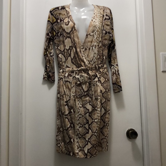Just Cavalli Snakeskin Print Wrap Dress - Picture 2 of 13